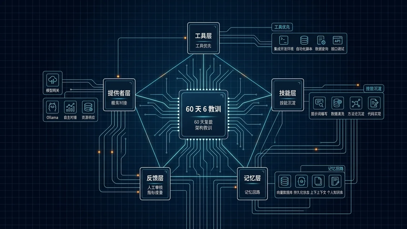 60 天分析师工作流六象限:Provider 选型、Tools/Skills 设计、Memory 策略、反馈循环、x402 经济、Skill 打包